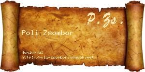 Poli Zsombor névjegykártya